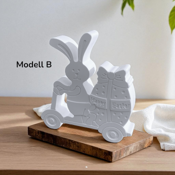 Preview: Hasen Osterhasen auf Rollern zwei Modelle Frühlingsdeko Tischdeko Raysin - Artikel-Nr. 1100071